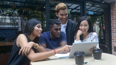 People having a discussion