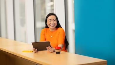 smiling employee