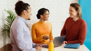 employees in a meeting