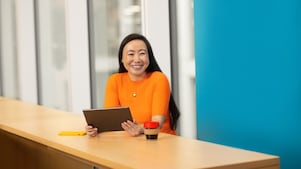 smiling employee