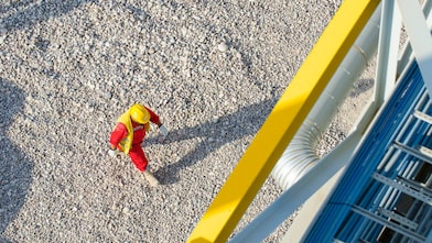 Shell engineer in a refinery
