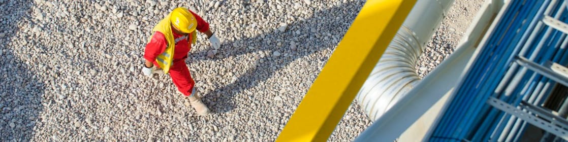 Shell engineer in a refinery