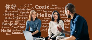 Group of people having a discussion