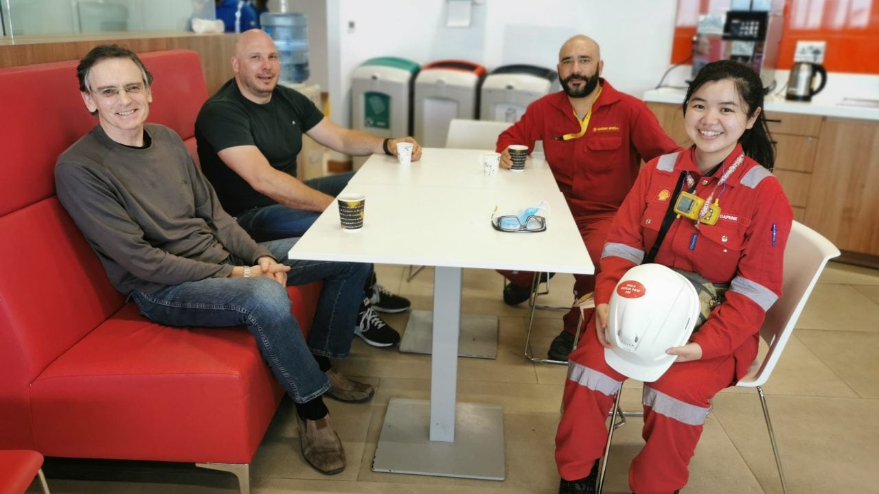 Daphne with the MMI team in Qatar