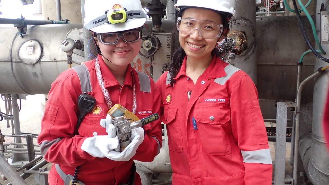 Daphne (left) with her colleague