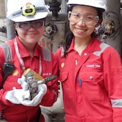 Daphne (left) with her colleague