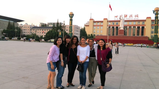 Siew Yen and some friends in China
