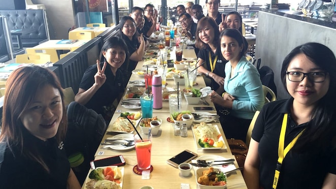 Siew Yen with the Shell Toastmaters club