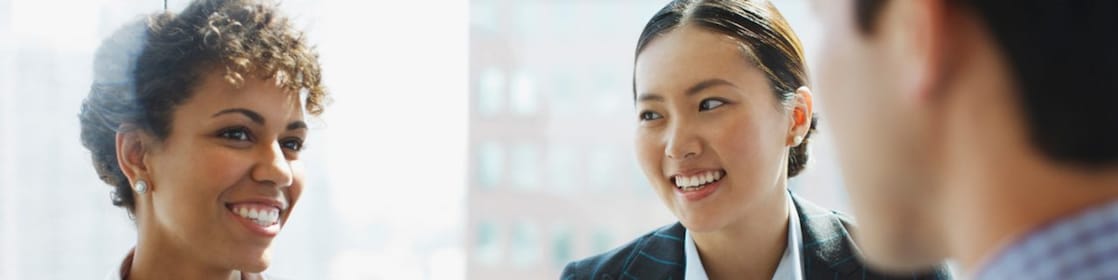 People talking in an office environment