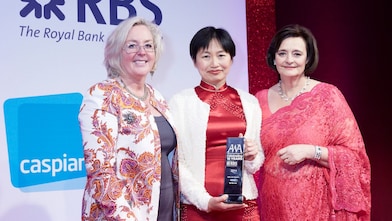 Yee Yee, receiving an award