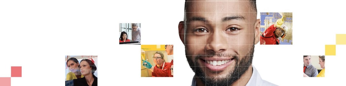 Portrait of a smiling young intern