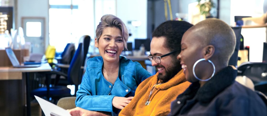 employees in a meeting