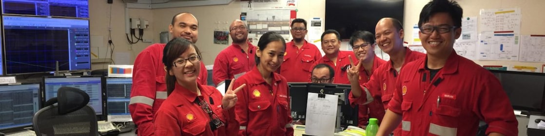 Alyssa with the offshore team