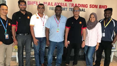 Amira with her team at terminal