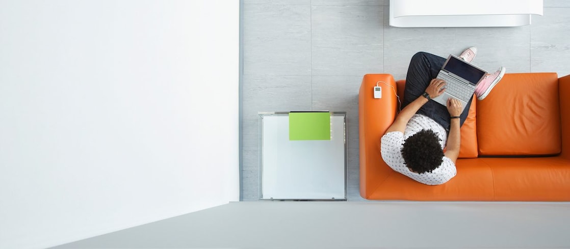 Office Worker in Lobby