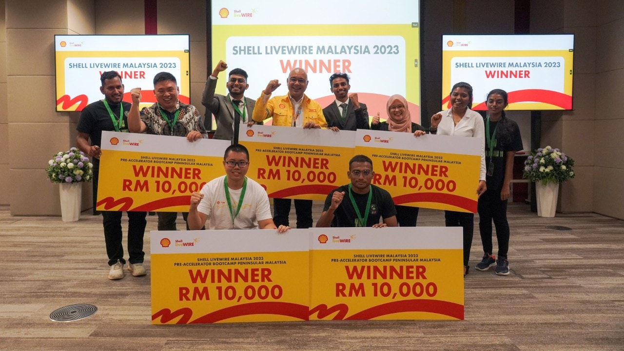 The five winning enterprises with Syed