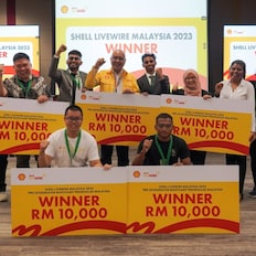 The five winning enterprises with Syed