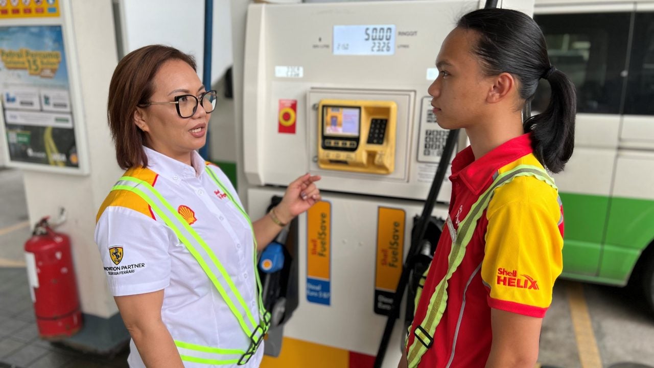 Juliana educating her staff