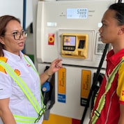 Juliana educating her staff