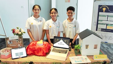 The first runner-up, team XO_Leiune with their invention.