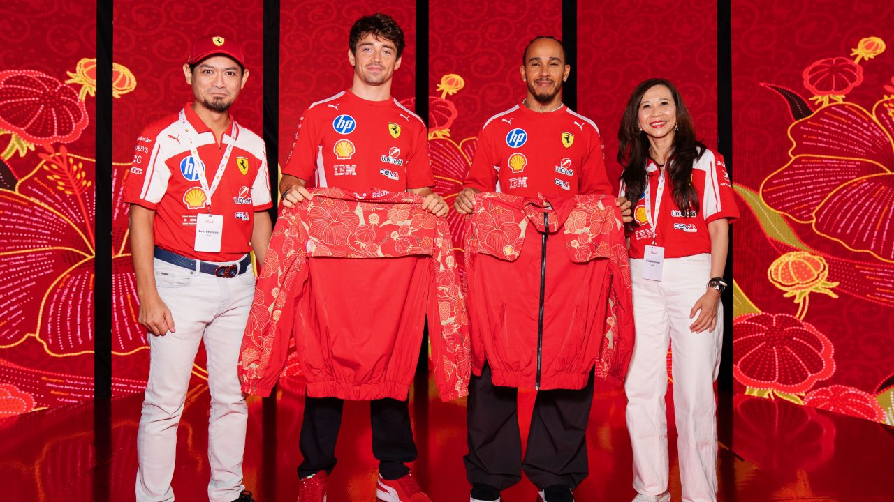  (From left to right) Zairi Dzuljastri, General Manager, Shell Mobility & Convenience Malaysia; Charles Leclerc and Lewis Hamilton, Scuderia Ferrari HP Formula 1 Drivers; Siti Sulaiman, Country Chair, Shell Malaysia