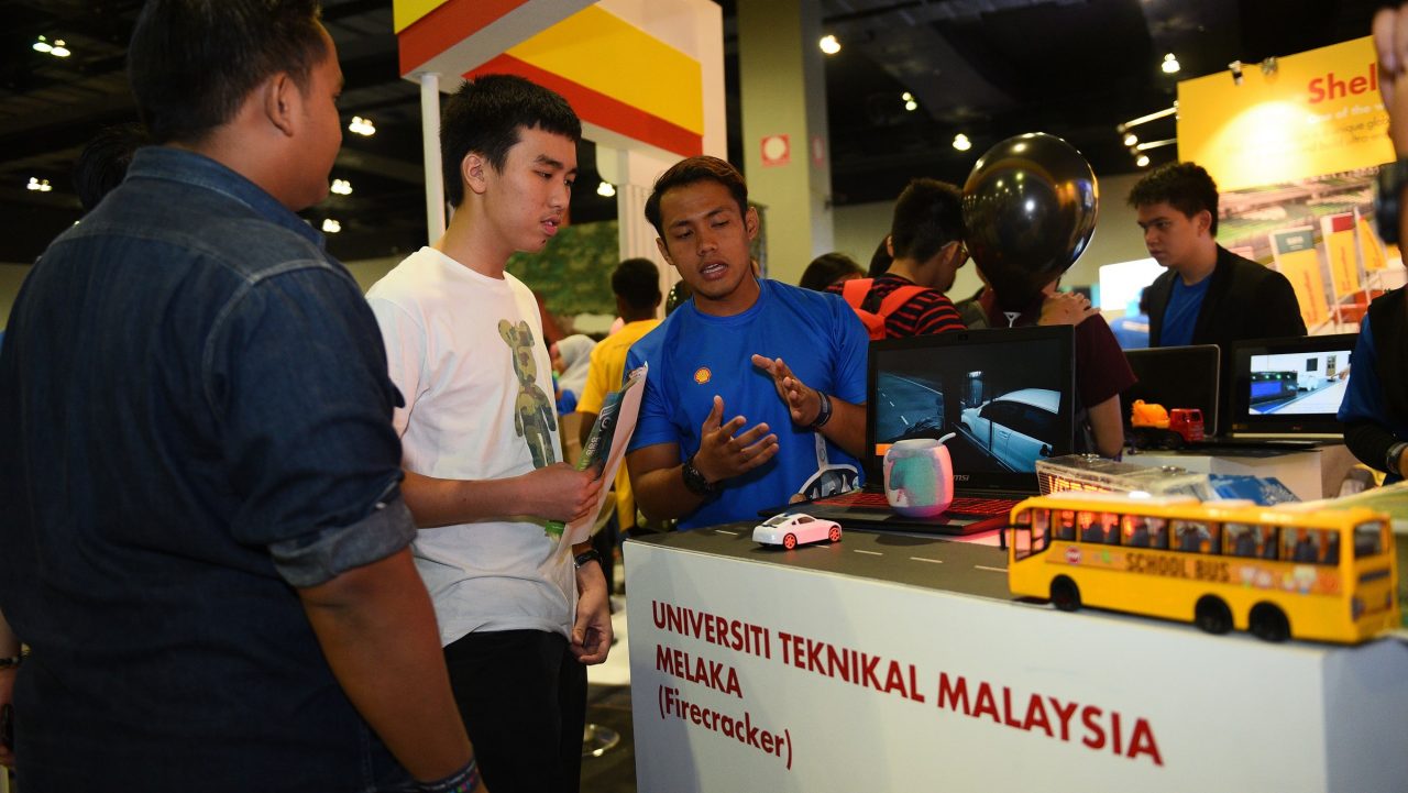 Firecracker presenting their invention to the public