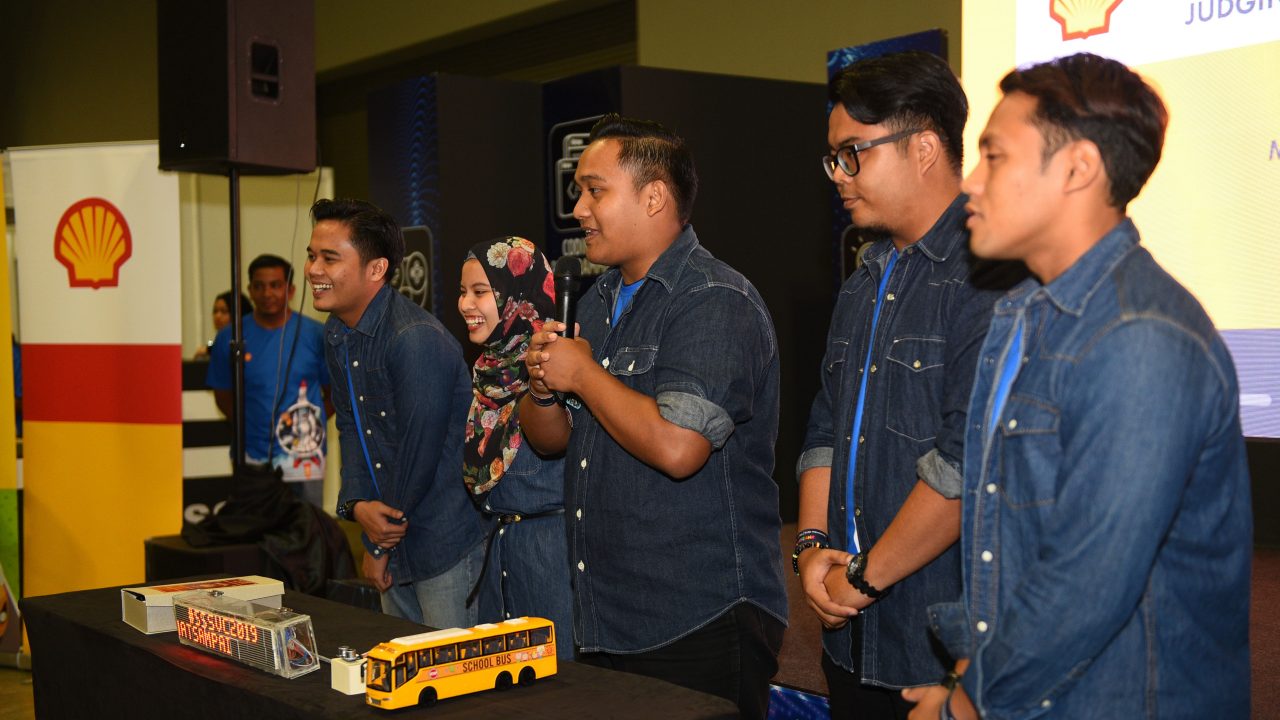 Team Firecracker presenting their invention