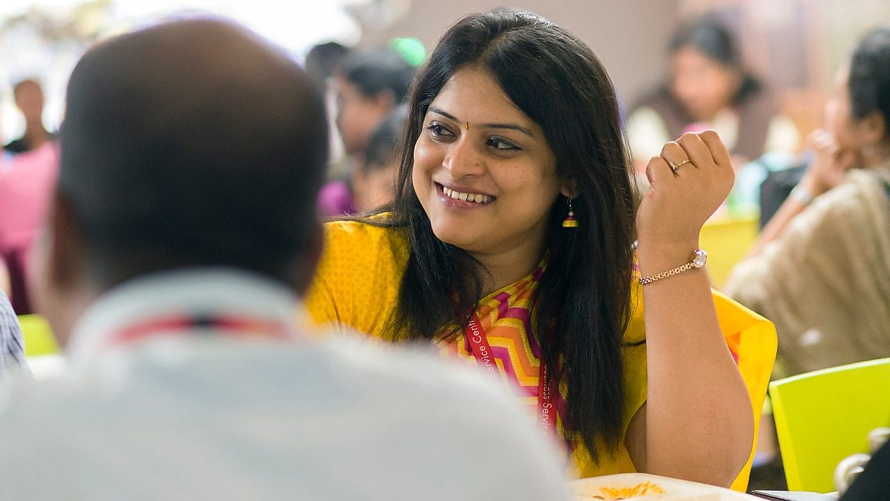 Shell employees during lunch