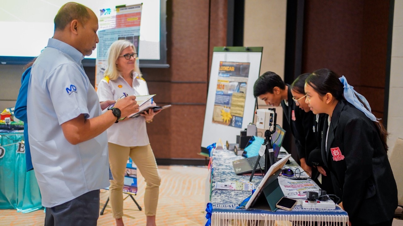 Judging session for team Luminaries of SM All Saints during Shell NXplorers Malaysia National Final