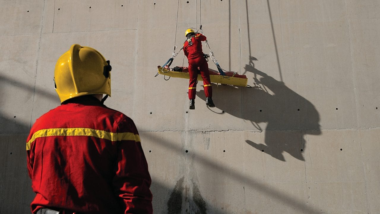 HSSE rescue training exercise at a refinery