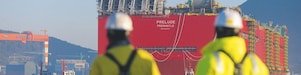 Prelude’s maiden voyage: the facility’s enormous hull takes to the water for the first time