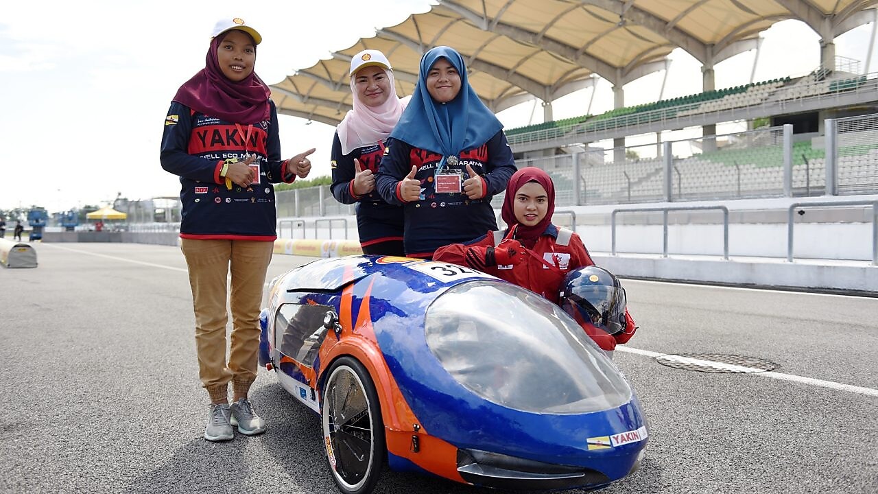 Team Politeknik Brunei SSE, race number 327, from Politeknik Brunei, Brunei Darussalam, competing in the Prototype - Battery Electric category