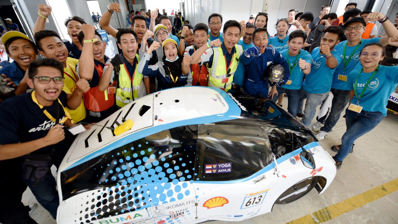   ITS Team 5, race number 613, from Institut Teknologi Sepuluh Nopember, Indonesia, competing in the UrbanConcept