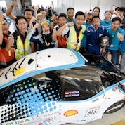   ITS Team 5, race number 613, from Institut Teknologi Sepuluh Nopember, Indonesia, competing in the UrbanConcept