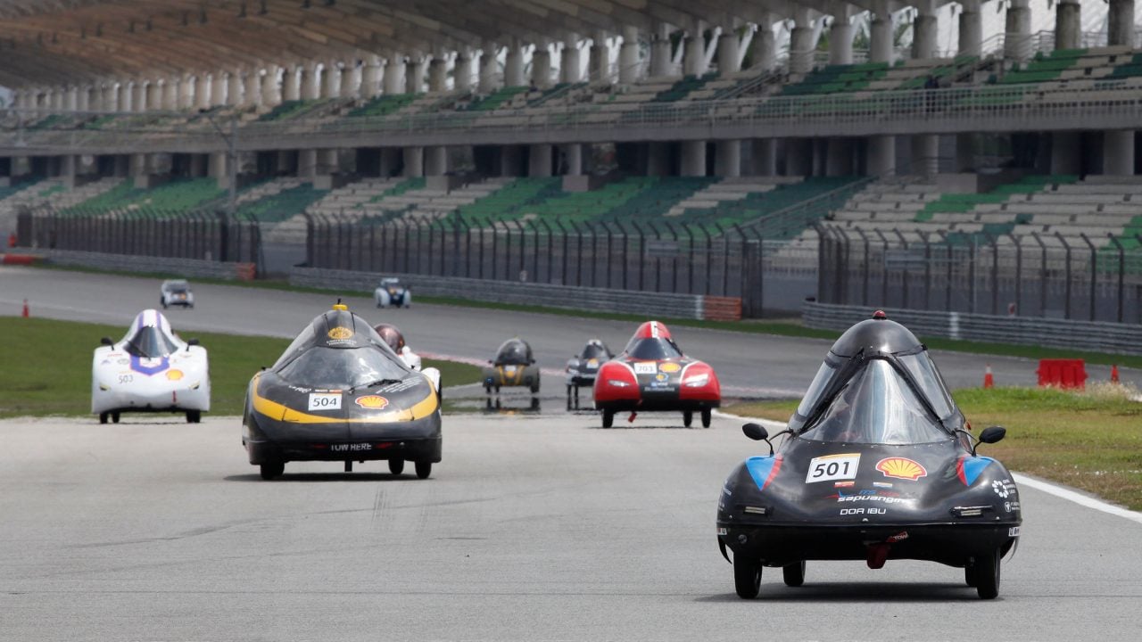 ITS Team Sapuangin, race number 501, from Institut Teknologi Sepuluh Nopember, Indonesia, competing in the UrbanConcept