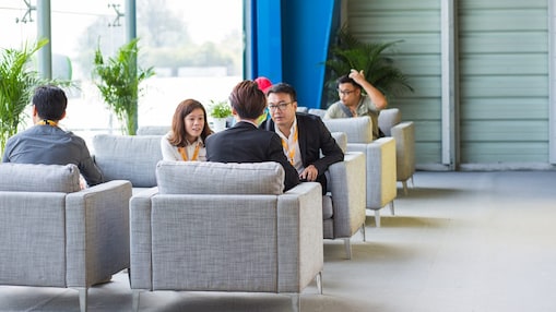 People sitting in couch