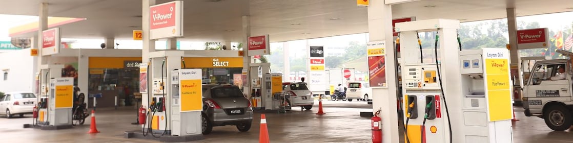 Pumps at a Shell station in Malaysia