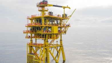 Gumusut-Kakap semi-floating production system located offshore Sabah, Malaysia