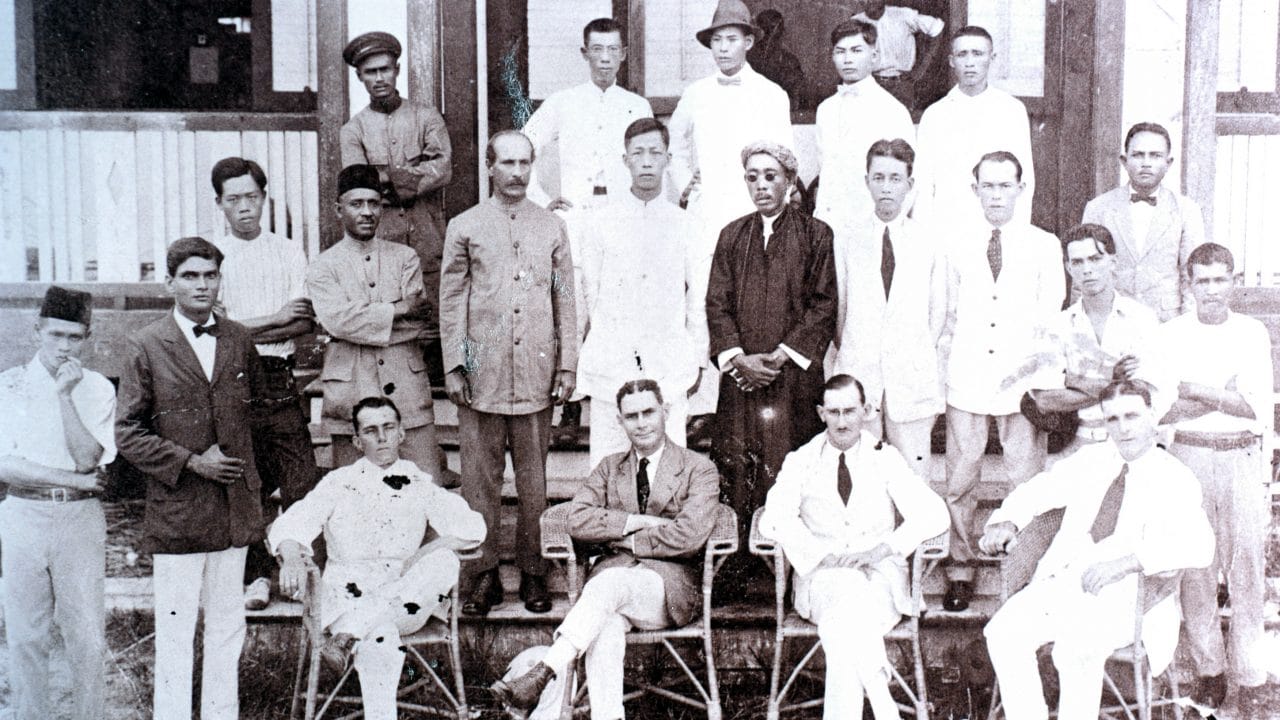 Head Office staff in 1925. Sitting at the centre (front row) are MR H.C. Well (Accountant) and Major E.V. Benjamin (General Manager)