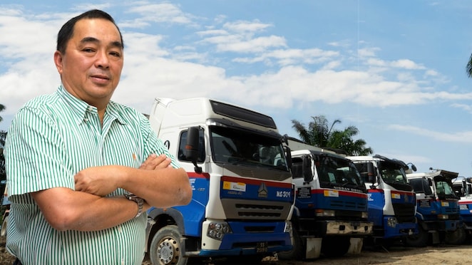 man with trucks