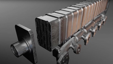 3D model of an exhaust gas recirculation system