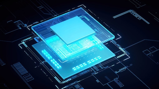 Blue and digital chip