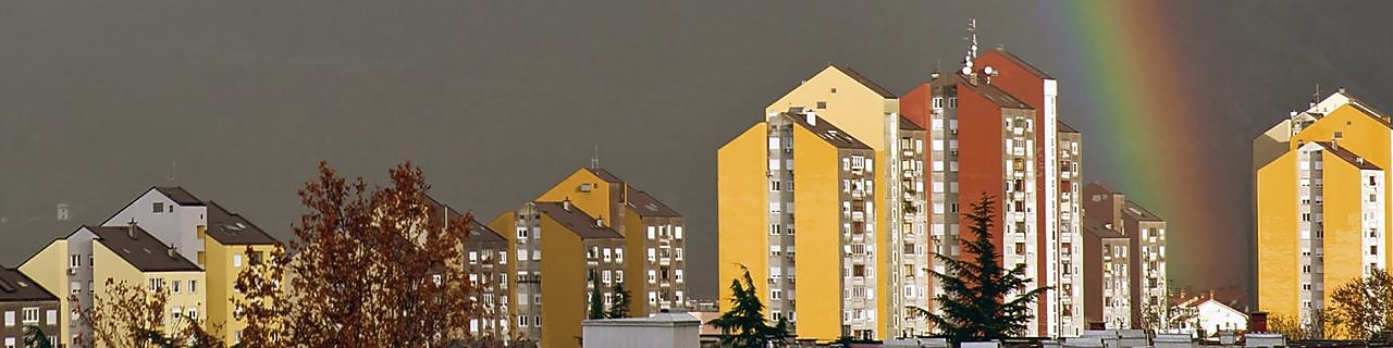 Beautiful Rainbow over Nova Gorica slovenia Europe