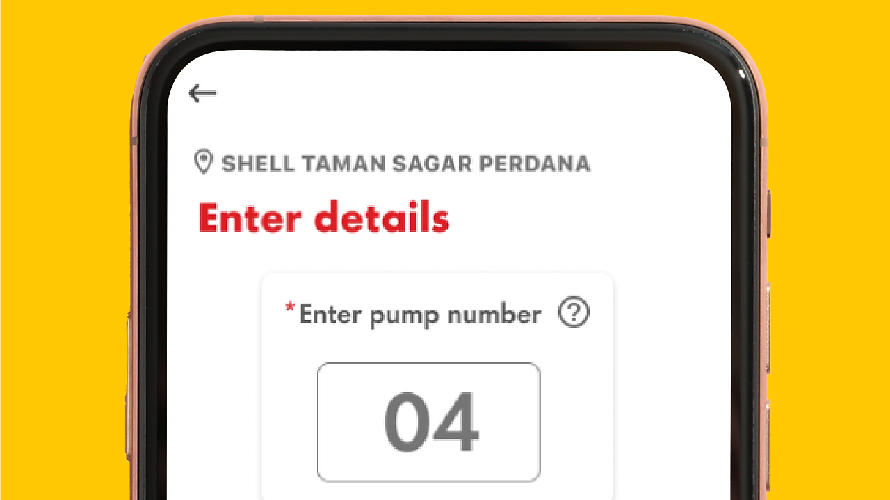 Press ‘Pay for fuel’, enter pump number and amount