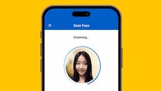 Face verification screen displayed on a smartphone.