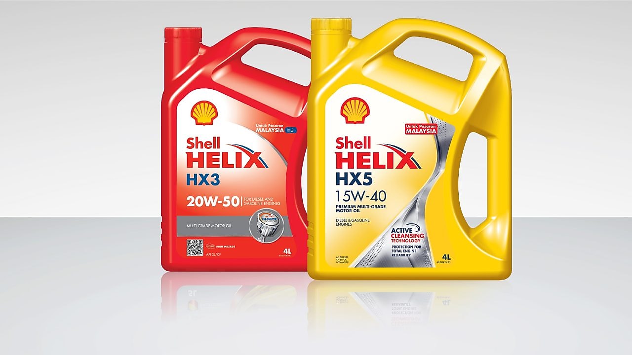 Shell Helix Mineral Motor Oils range