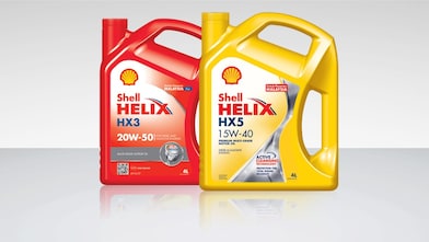 Shell Helix Mineral Motor Oils range