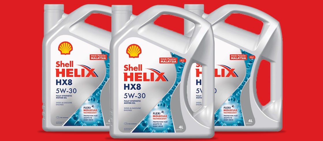 Packshot of Shell Helix HX5 SN 10W-30