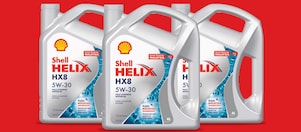 Packshot of Shell Helix HX5 SN 10W-30