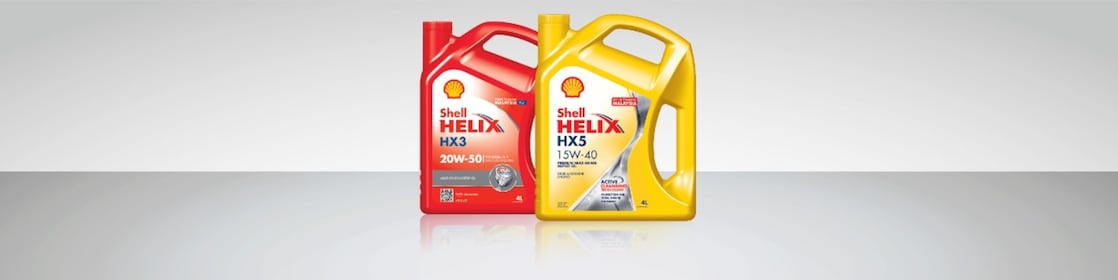 Shell Helix Mineral Motor Oils range